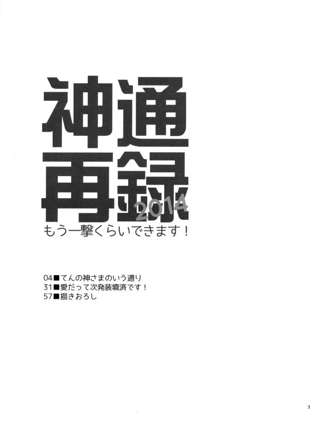 神通再録2014 もう一撃くらいできます! 3ページ