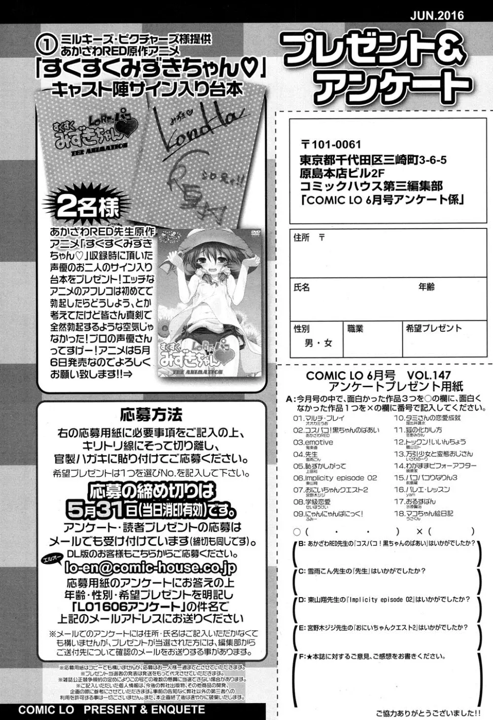 COMIC LO 2016年6月号 423ページ