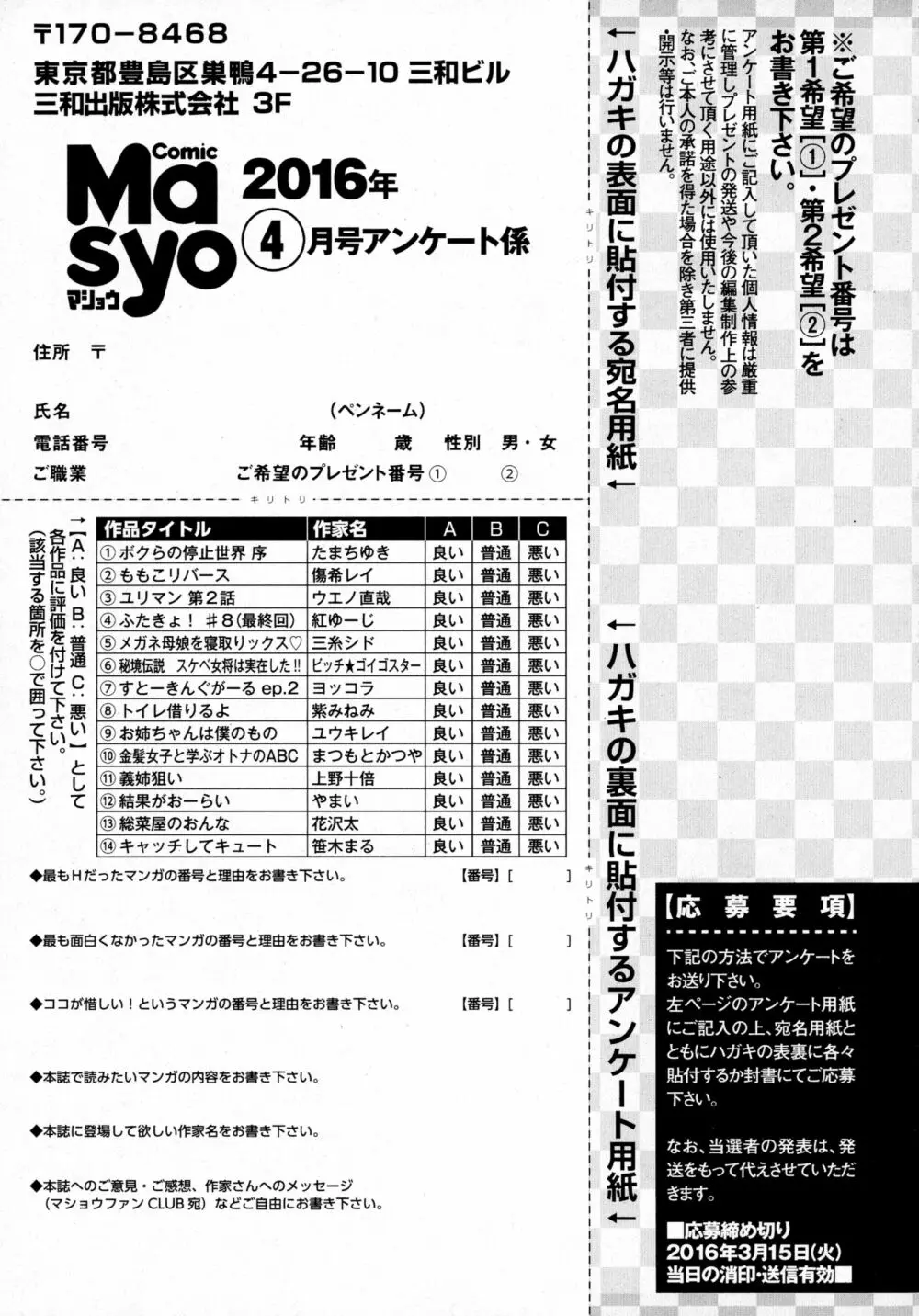 コミック・マショウ 2016年4月号 287ページ