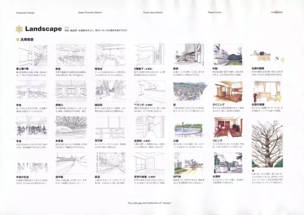 カノン 公式原画・設定資料集 214ページ