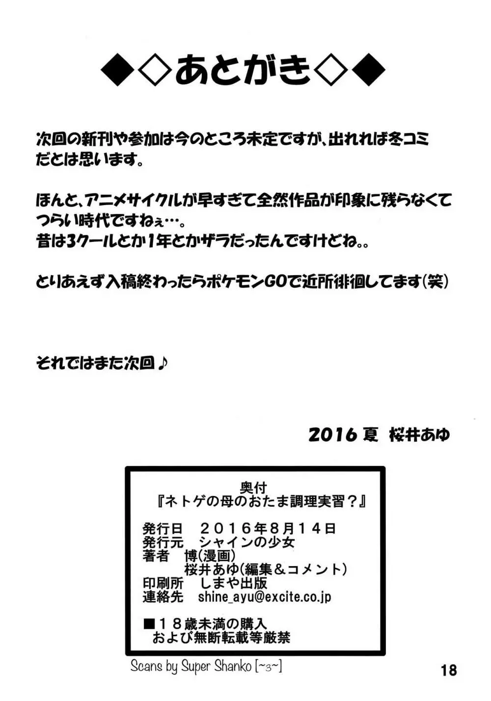 ネトゲの母のおたま調理実習? 17ページ