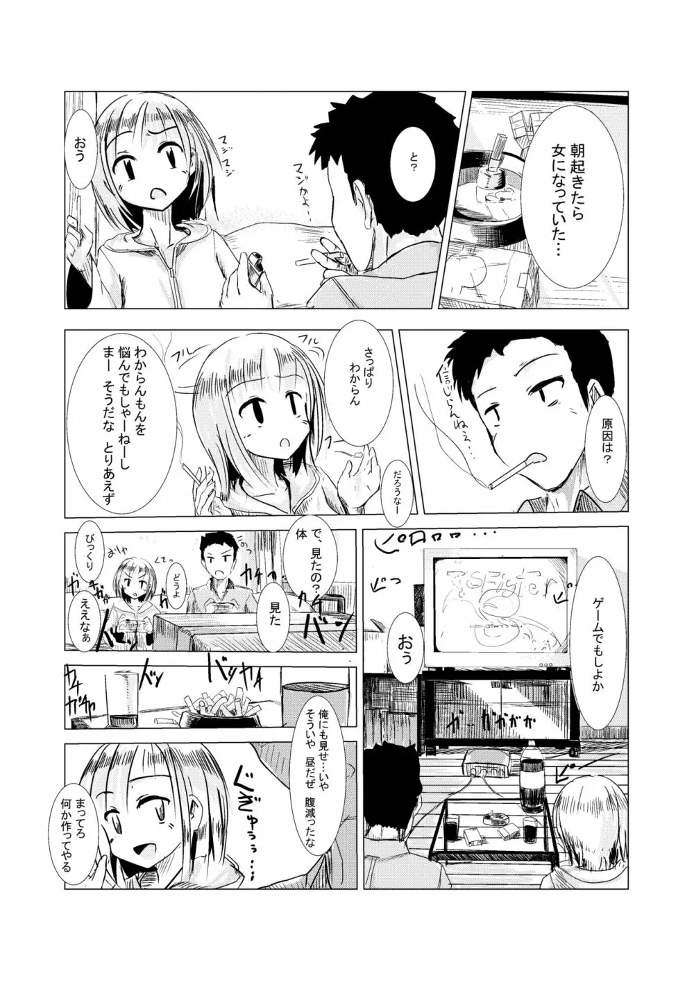 朝起きたら女になっていた 9ページ